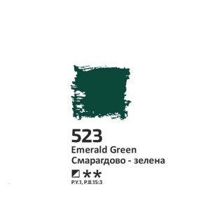 Фарба олійна 523 Смарагдово-зелена 100мл, Rosa Studio. Photo 2