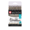 Набір 8шт Sakura Pigma Micron, Brush і PN