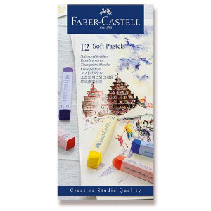 Пастель в наборе 12 цветов 70мм Soft, Faber-Castell. Photo 2
