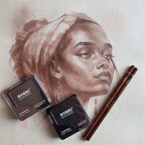 Пудра для графики Черная, Nyoni. Photo 3
